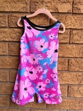 Justice Dance/Gymnastics Floral Leotard Romper